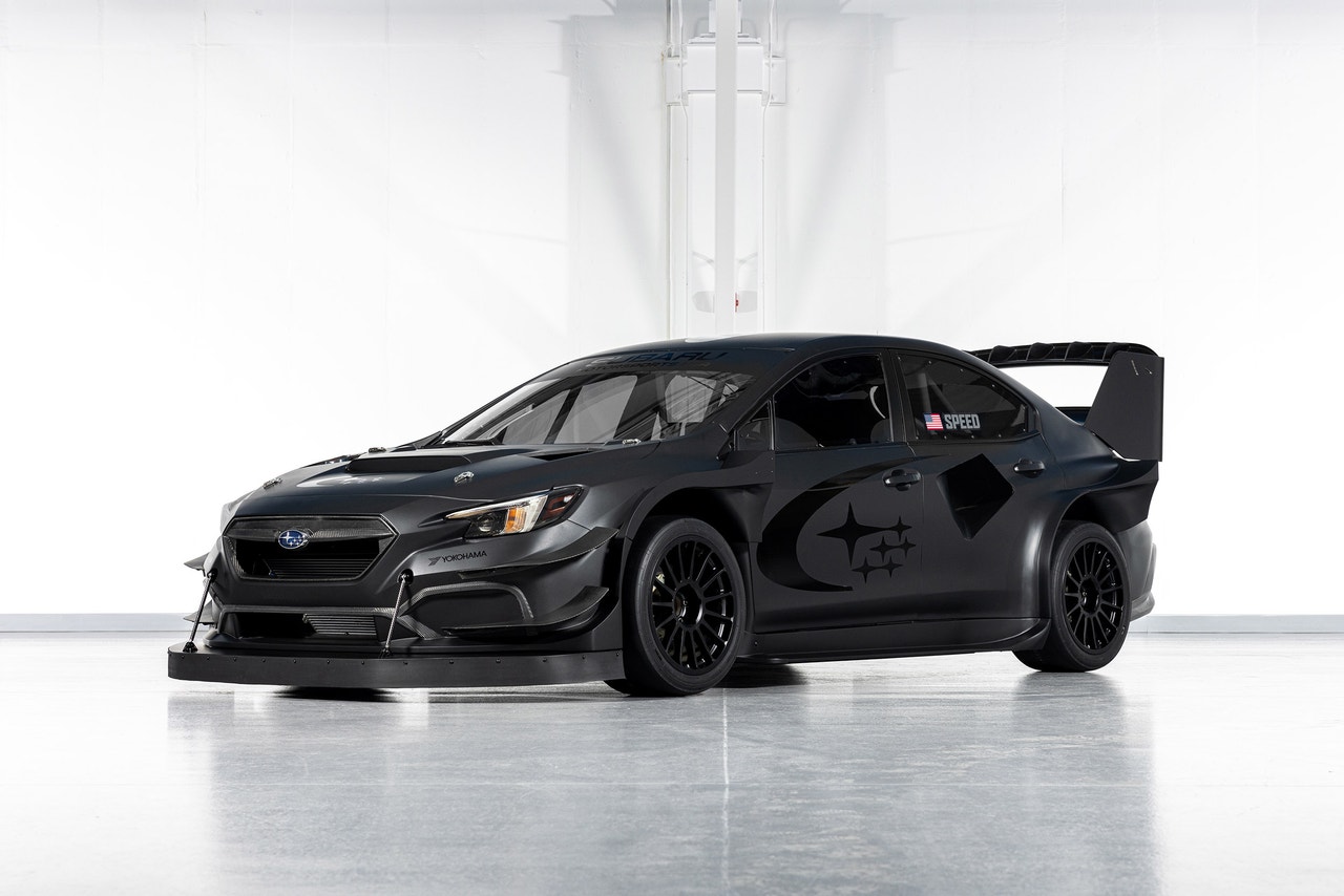Subaru WRX Project Midnight front 3/4