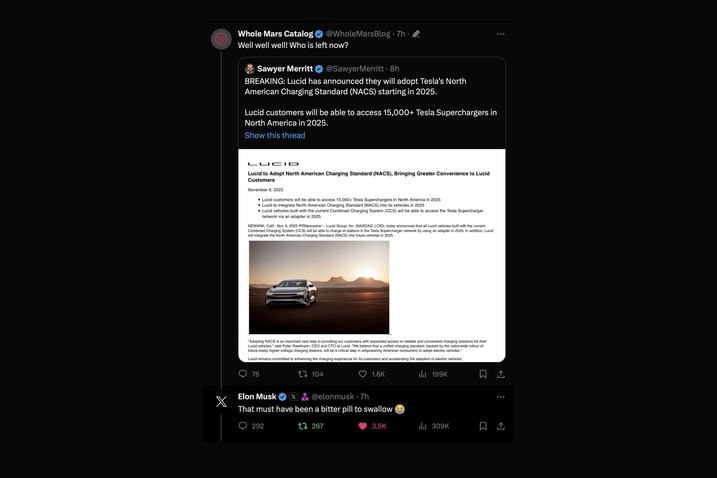 Screenshot of Tweet from Elon