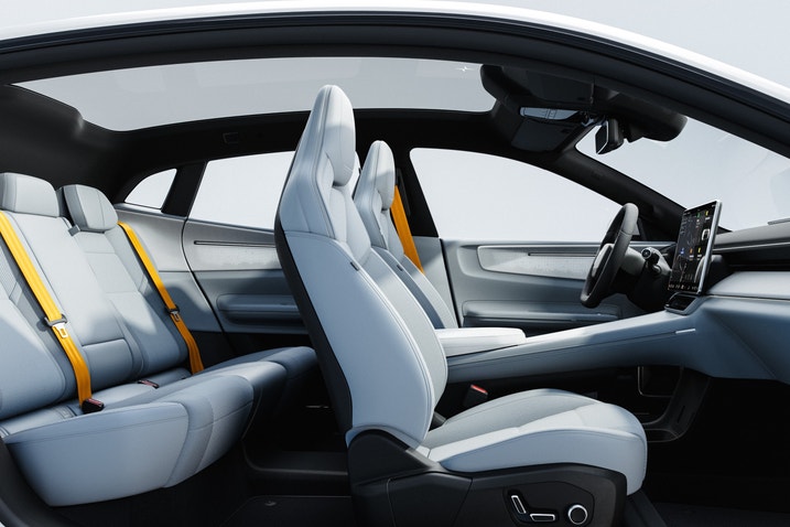 2025 Polestar 4 interior in profile