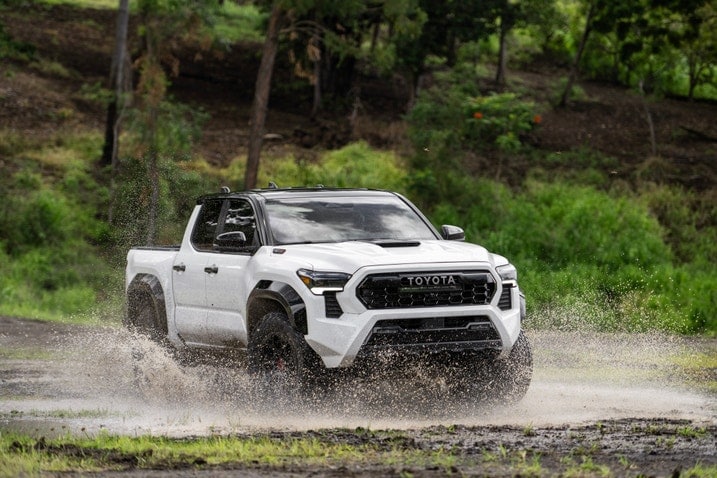 2024 Toyota Tacoma driving through water
