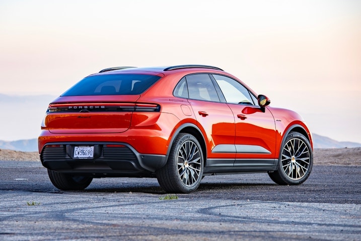 2024 Porsche Macan 4 EV rear 3/4
