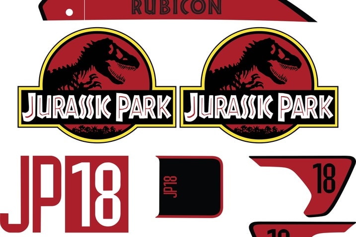 Jurassic Park Sticker package for Jeep Wrangler and Gladiator