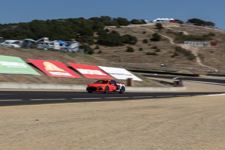 2023 Audi R8 at Laguna Seca front