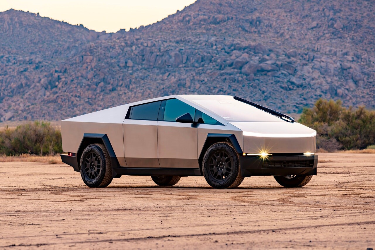 Long-term Tesla Cybertruck front 3/4