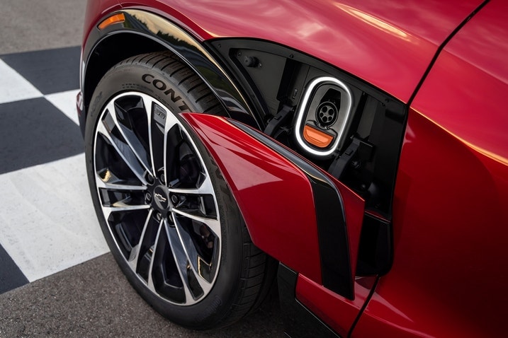 Charging port on a Chevy Blazer EV