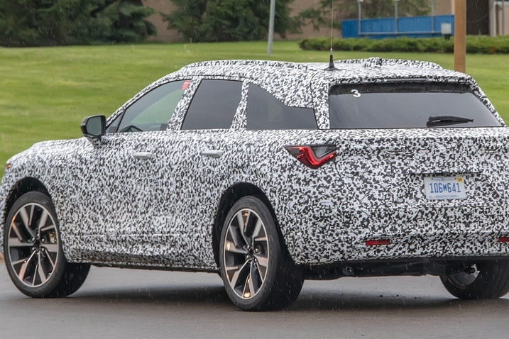 2024 Acura ZDX rear three-quarter in spy shot