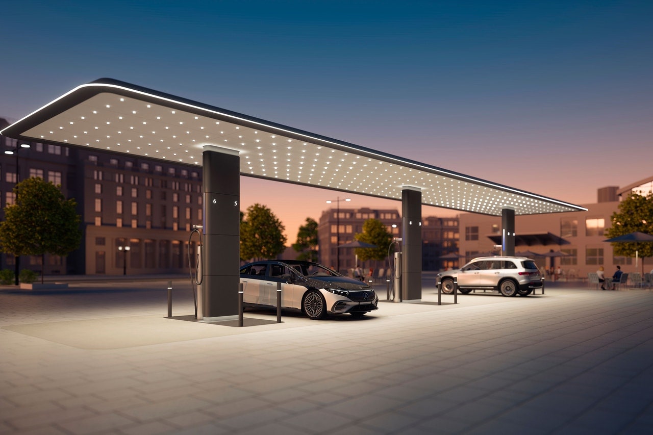 Mercedes-Benz charging network concept illustration