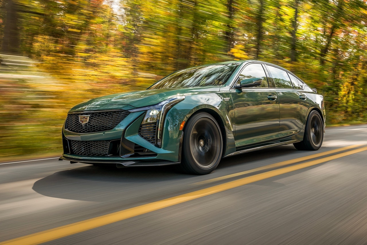 2025 Cadillac CT5-V Blackwing action front 3/4