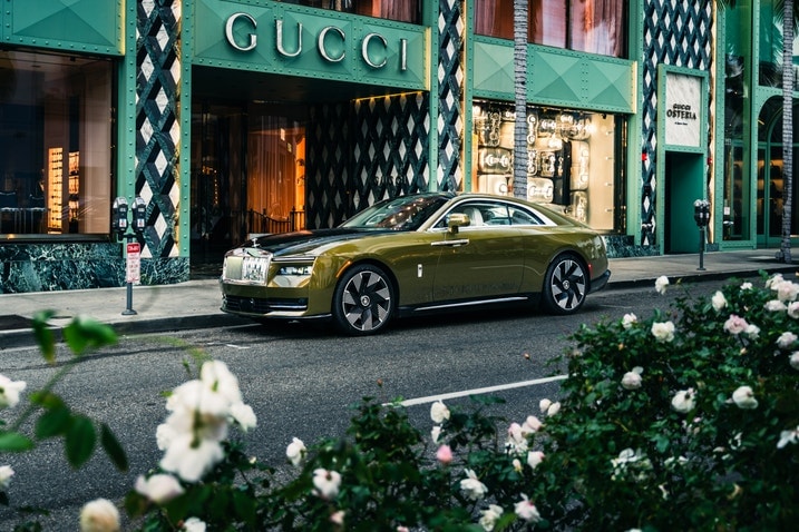 Rolls-Royce Spectre parked in Beverly Hills