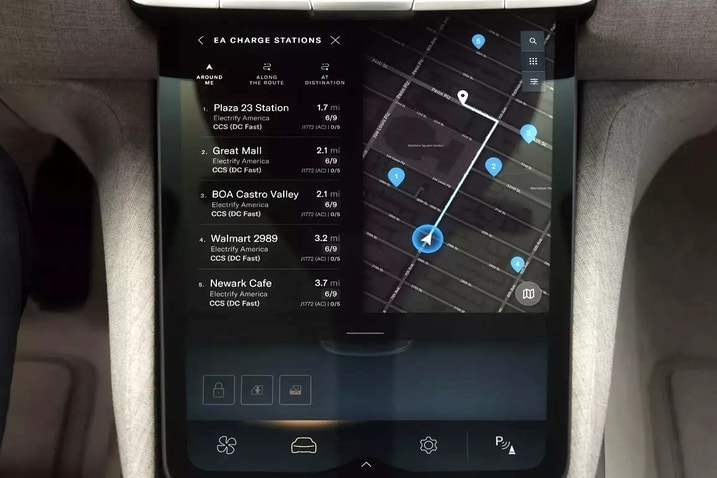 Lucid Air charging map