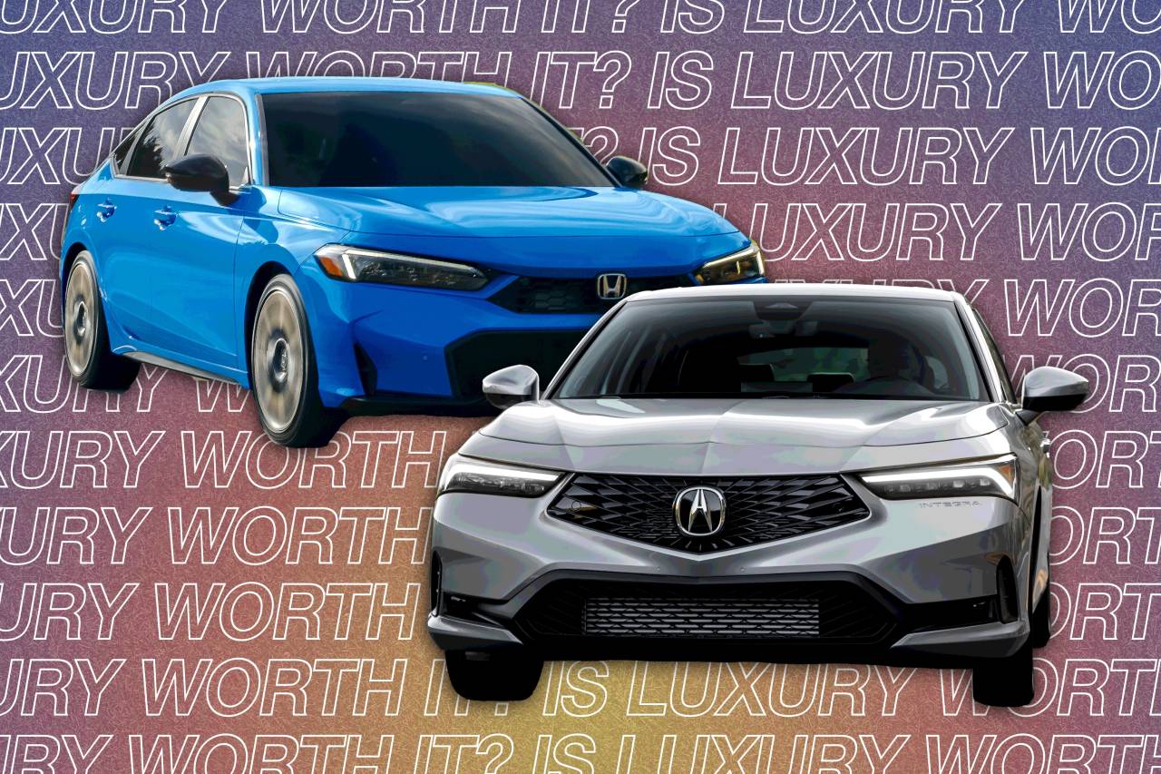Honda Civic vs Acura Integra illustration