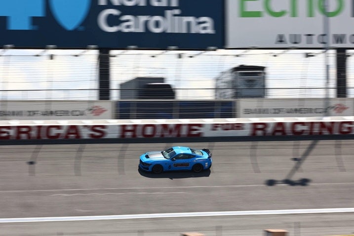 2024 Ford Mustang Dark Horse on track at Charlotte Motor Speedway