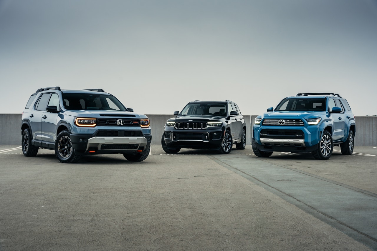 Honda Passport, Toyota 4Runner and Jeep Grand Cherokee group shot