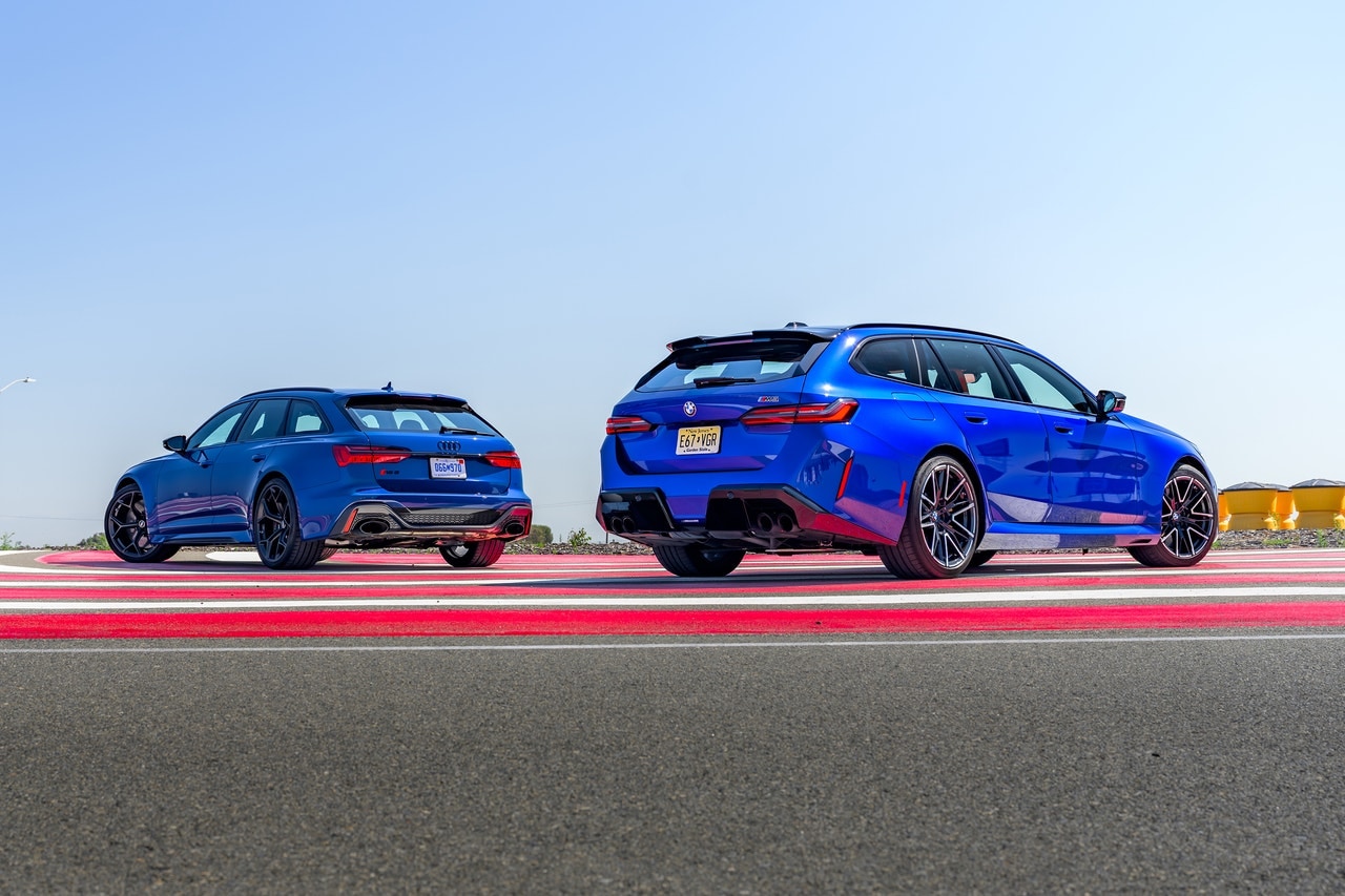 2025 BMW M5 Touring and Audi RS 6 rear