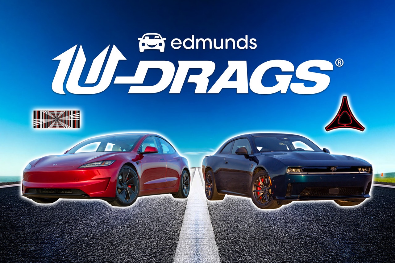 Edmunds U-Drags: Tesla Model 3 Perfomance vs. Dodge Charger Daytona EV