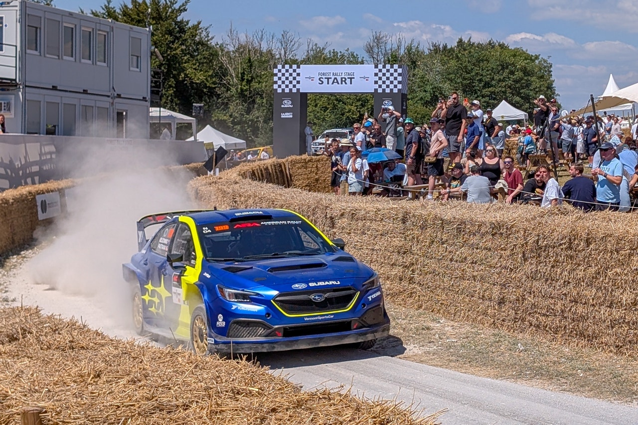Subaru WRX ARA25 Open 4WD Rally Car action