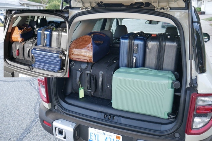 Ford Bronco Sport Cargo Test with standard six bags