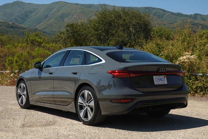 2025 Audi A6 Sportback E-tron Quattro rear 3/4