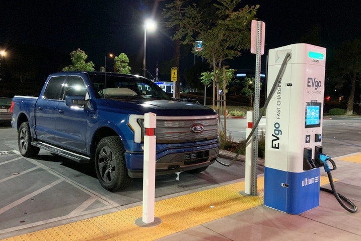 2022 Ford F-150 Lightning charging