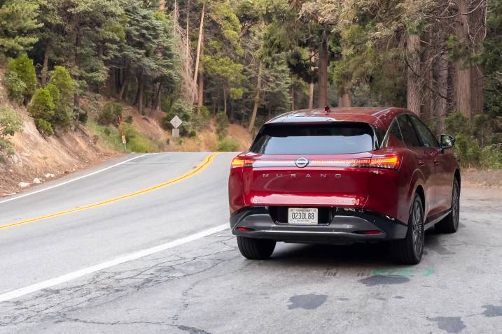An image of a red 2025 Nissan Murano parked outdoors.