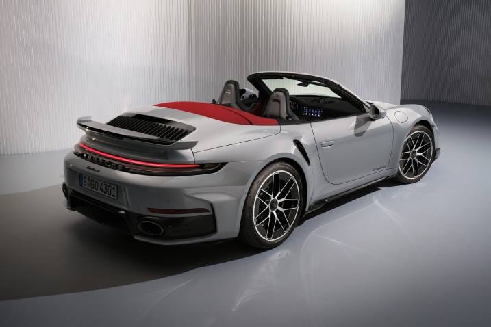 2026 Porsche 911 Turbo S Cabriolet rear 3/4