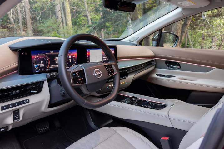 An image of a 2025 Nissan Murano interior while it's parked outdoors.