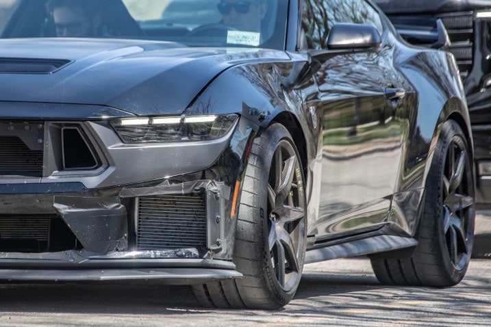 2027 Ford Shelby GT500 test mule fender detail