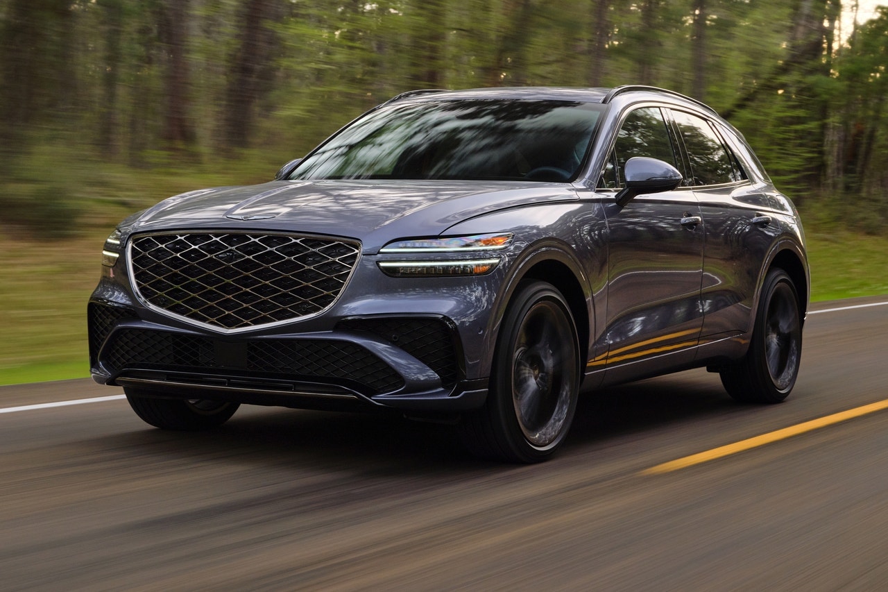2026 Genesis GV70 front 3:4 rolling