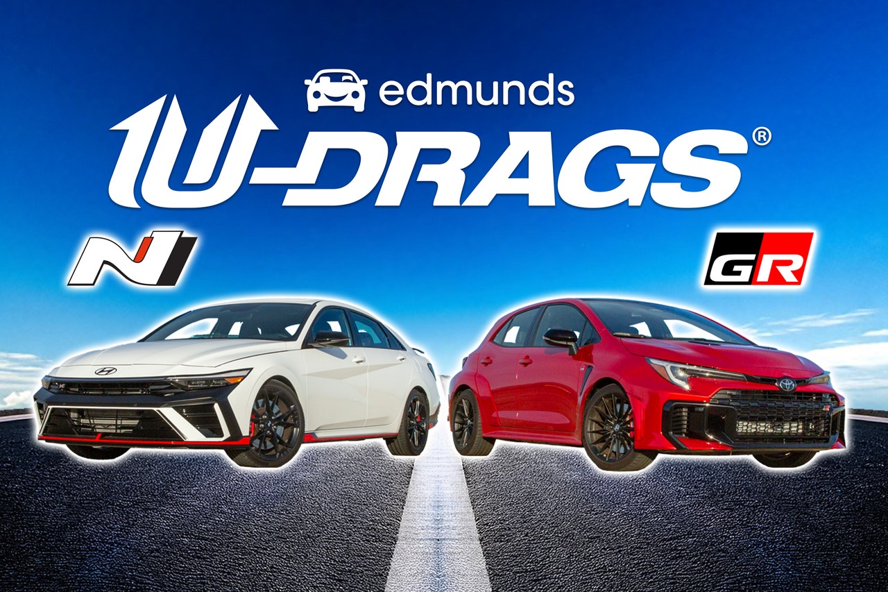 Edmunds U-Drags: Hyundai Elantra N vs. Toyota GR Corolla