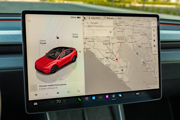 2026 Tesla Model Y screen