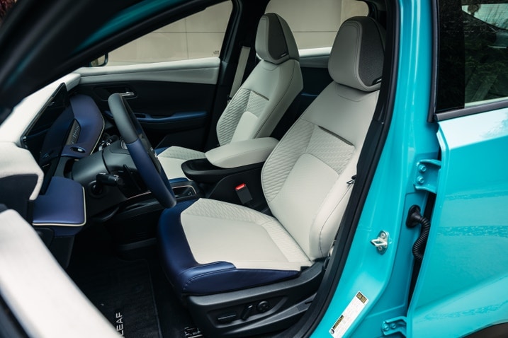 2026 Nissan Leaf front seat area