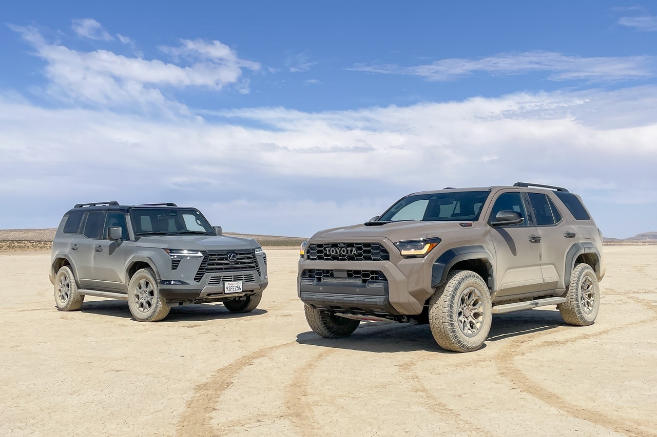 2025 Toyota 4Runner TRD Pro and 2025 Lexus GX 550 Overtrail group shot