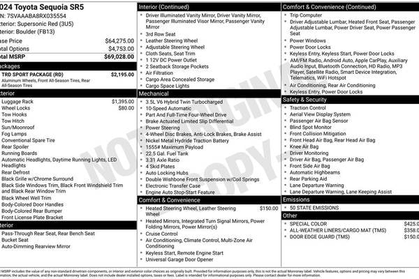 2024 Toyota Sequoia SR5 Hybrid