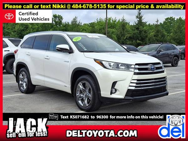 Toyota Highlander Hybrid with VIN: 5TDDGRFH0KS071682