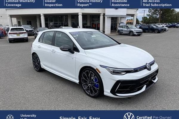 Certified Pre-Owned White 2026 Volkswagen Golf R 5 seat 4dr Hatchback AWD (Pure White)